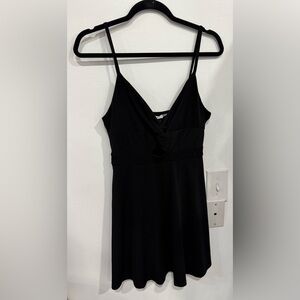 miami Black V-Neck Mini Dress